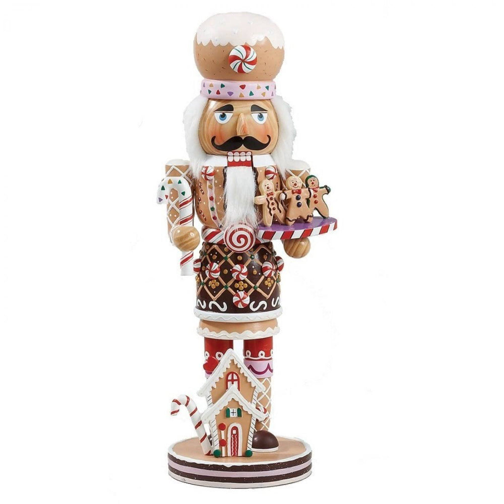 Kurt Adler 16-inch Wooden Gingerbread Christmas Nutcracker