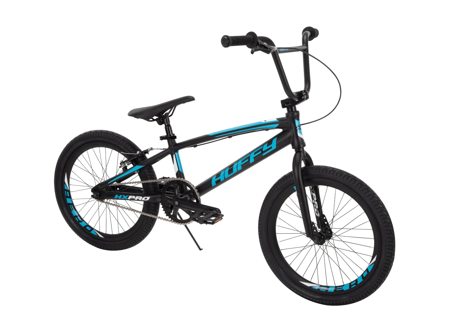 20 - Inch BMX Bikes HX - Pro Bike, Black with Teal, Aluminum Frame