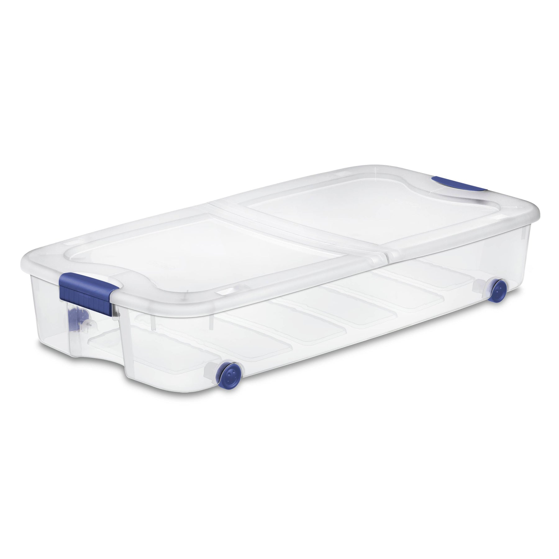 Sterilite Plastic 66 Qt. Ultra Storage Box Stadium Blue Set of 4