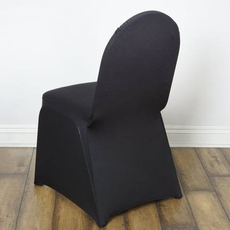 Efavormart Black Stretchy Spandex Fitted Banquet Chair Cover Dinning Event Slipcover for Wedding Party Banquet Catering